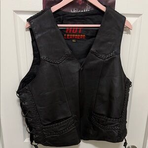 Hot Leathers Women's Black Leather Vest